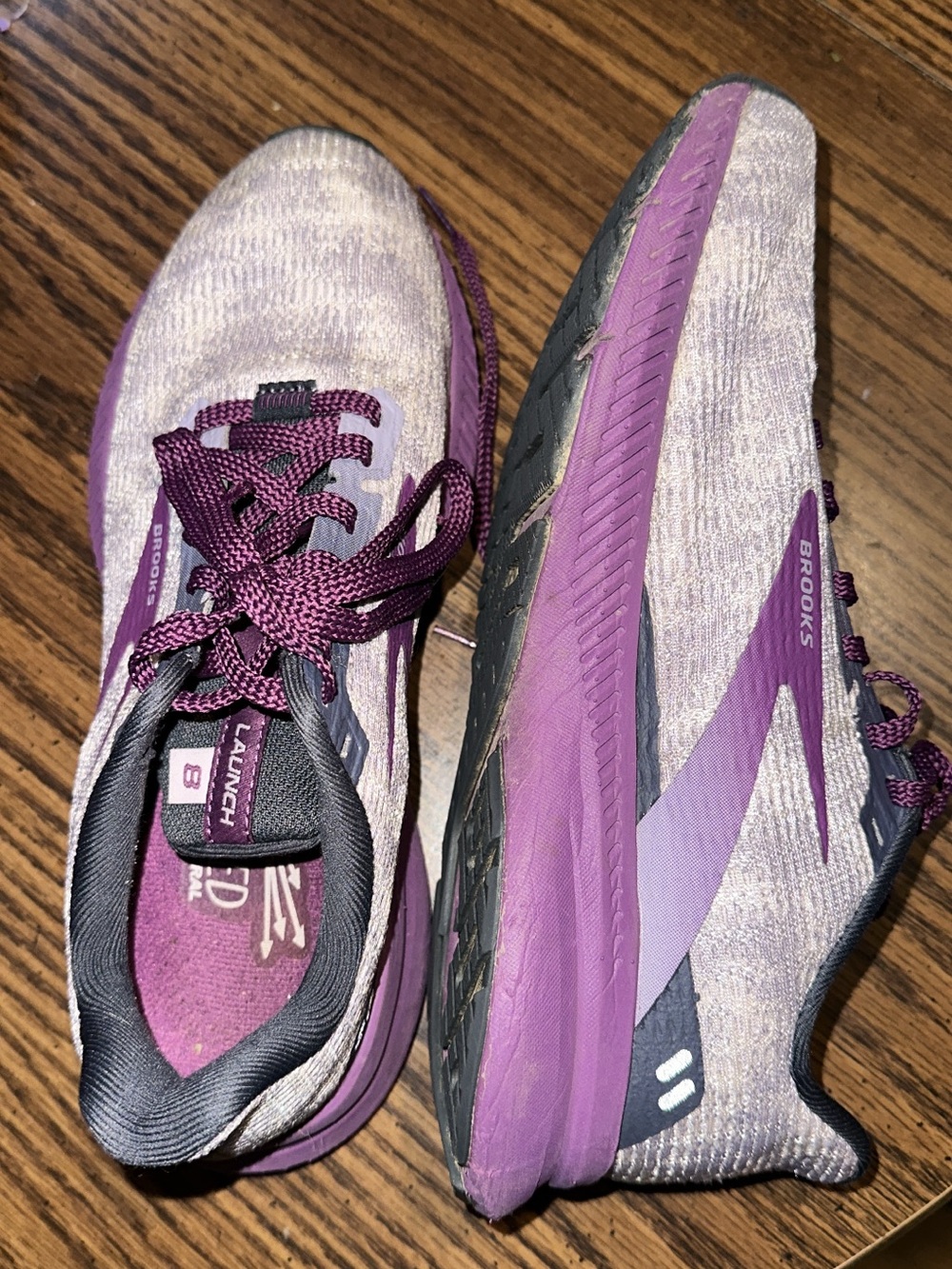 Brooks Women's Lavender and Dark Purple Running Shoes Size 6.5